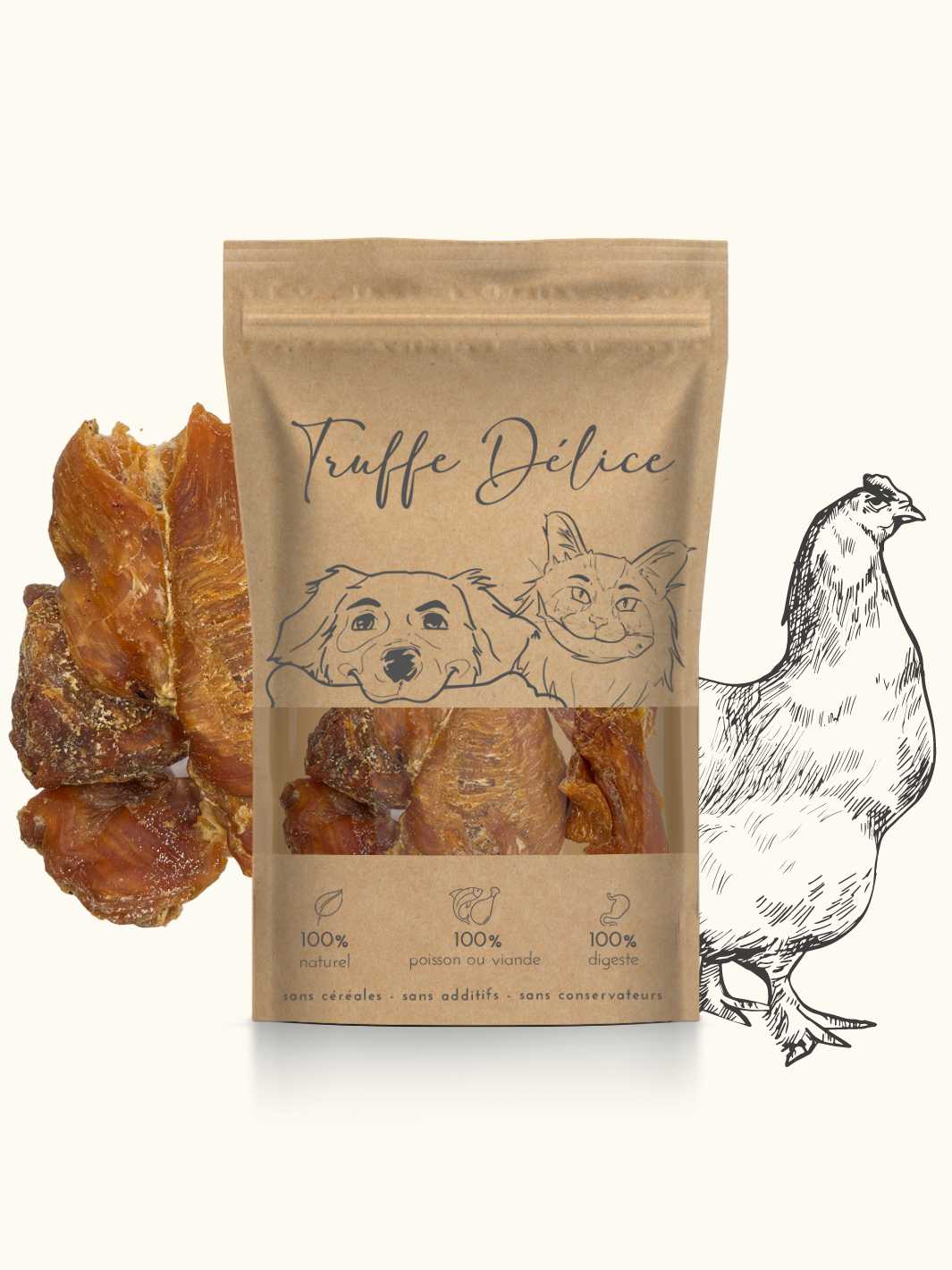 Filets de poulet - #friandise_naturelle_pour_chien# - Truffe delice