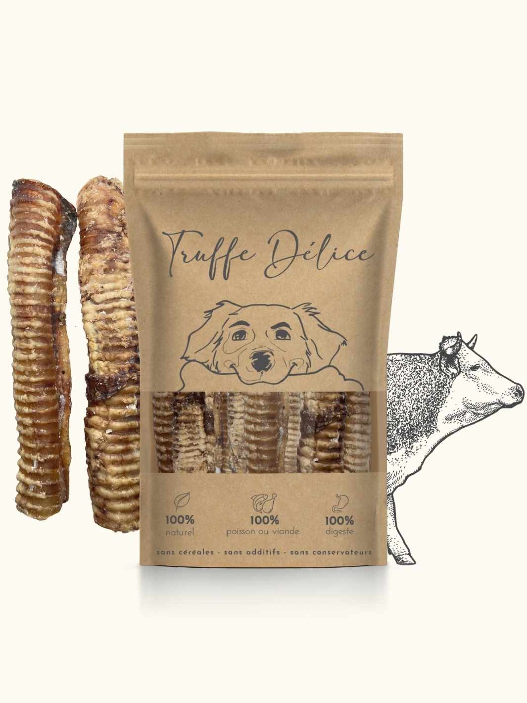 Trachées de bœuf - #friandise_naturelle_pour_chien# - Truffe delice